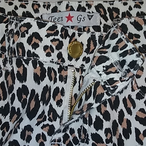 Teen Gs animal print leggings jeans. - Picture 3 of 8